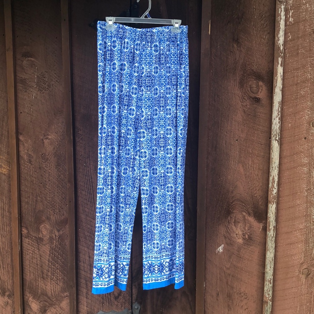 Denim 24/7 Blue Tile Wide Leg Pants